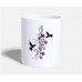 Hummingbird Hibiscus And Tendril White Mugs